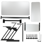 Studiotisch mit Regalen und Auszug für keyboard (120 cm)