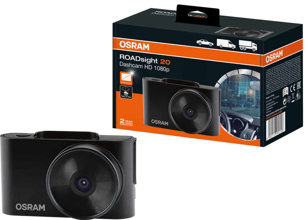 OSRAM ROADsight 20 Autokamera – Full HD 1080p Dashcam mit 120° Weitwinkel