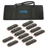 Easttop Blues Harmonikas T008K - 12 Stk. Paketlösung.  C, G, A, D, E, F, Bb, B, F#, Eb, Ab und Db