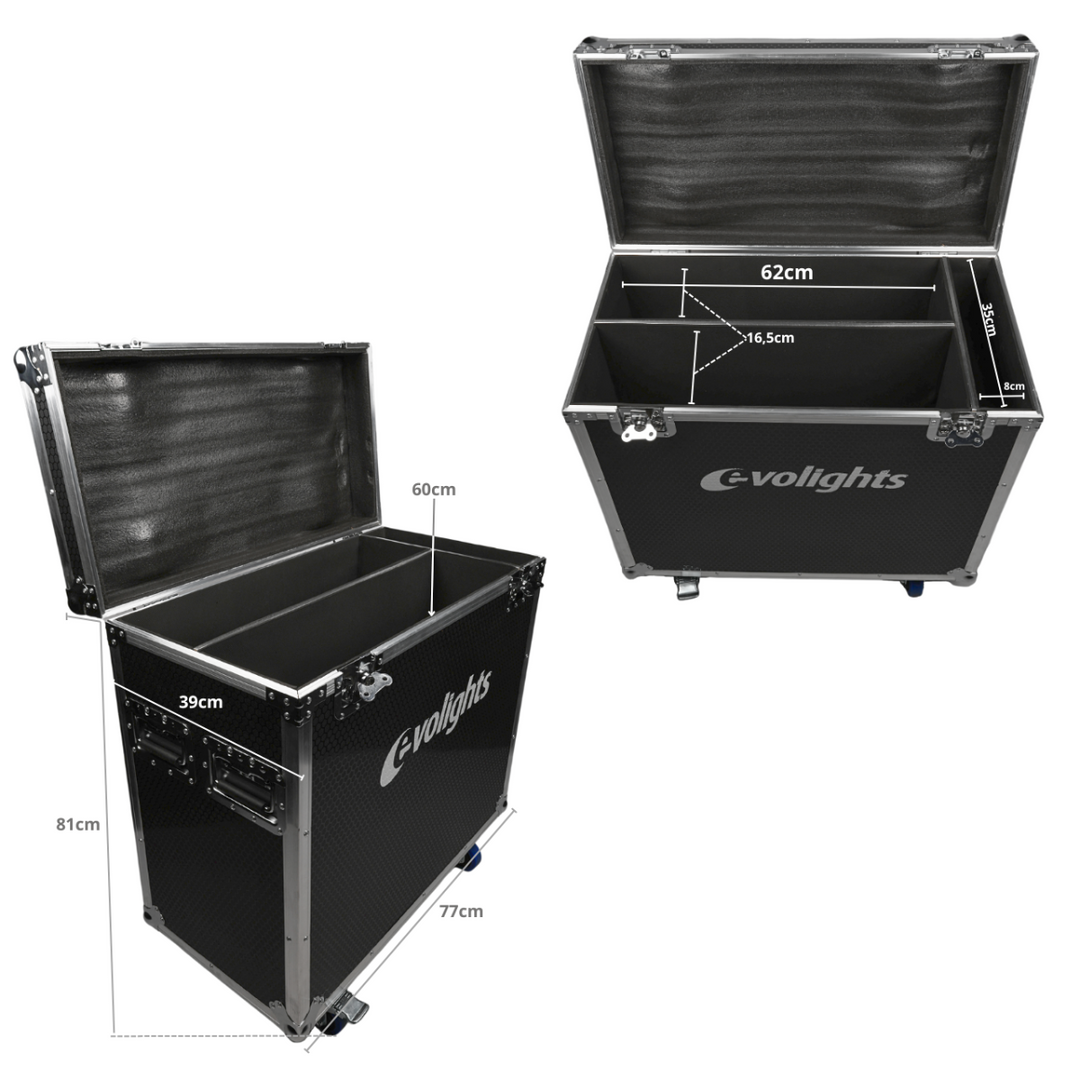 flightcase für 2 x Evolights Lumen 7 Ring
