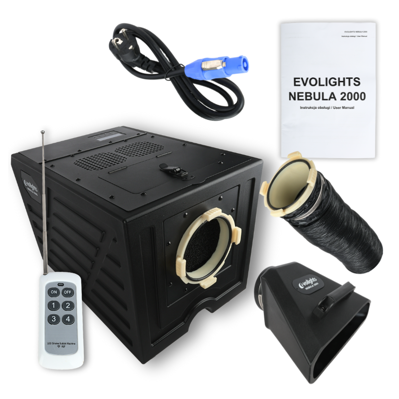Evolights Nebula 2000 Pro Low Fogmaskine 2000W