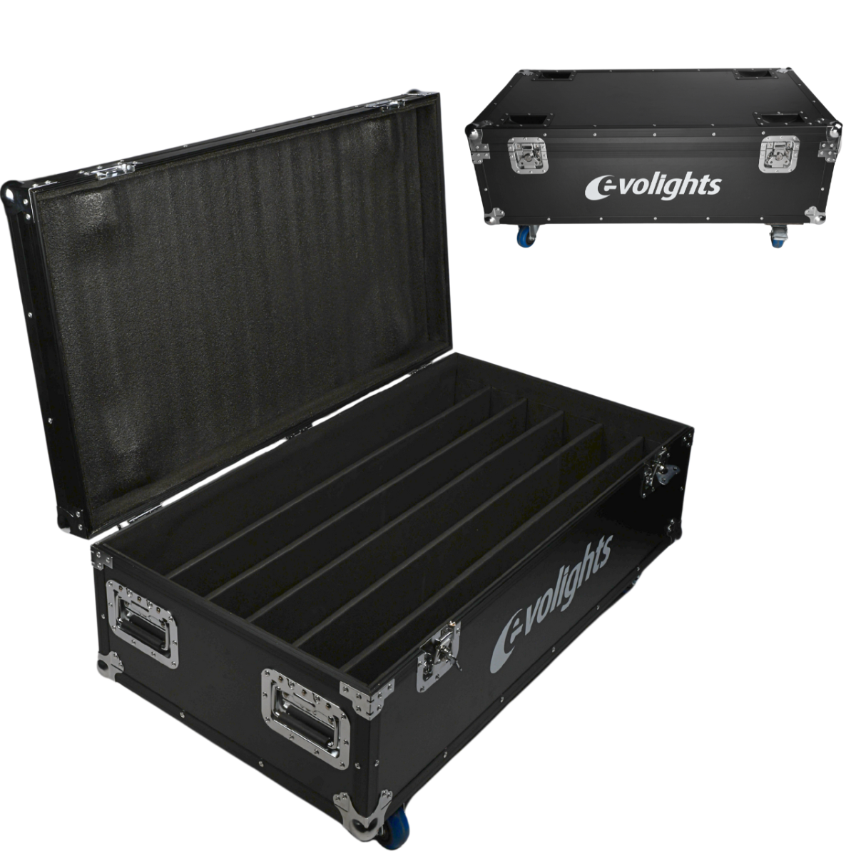 Flightcase für 6 Evolights Pixel Bar 18x10W RGBW