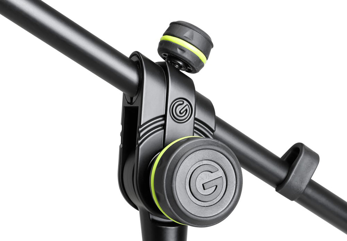 Gravity microphone stand with round base