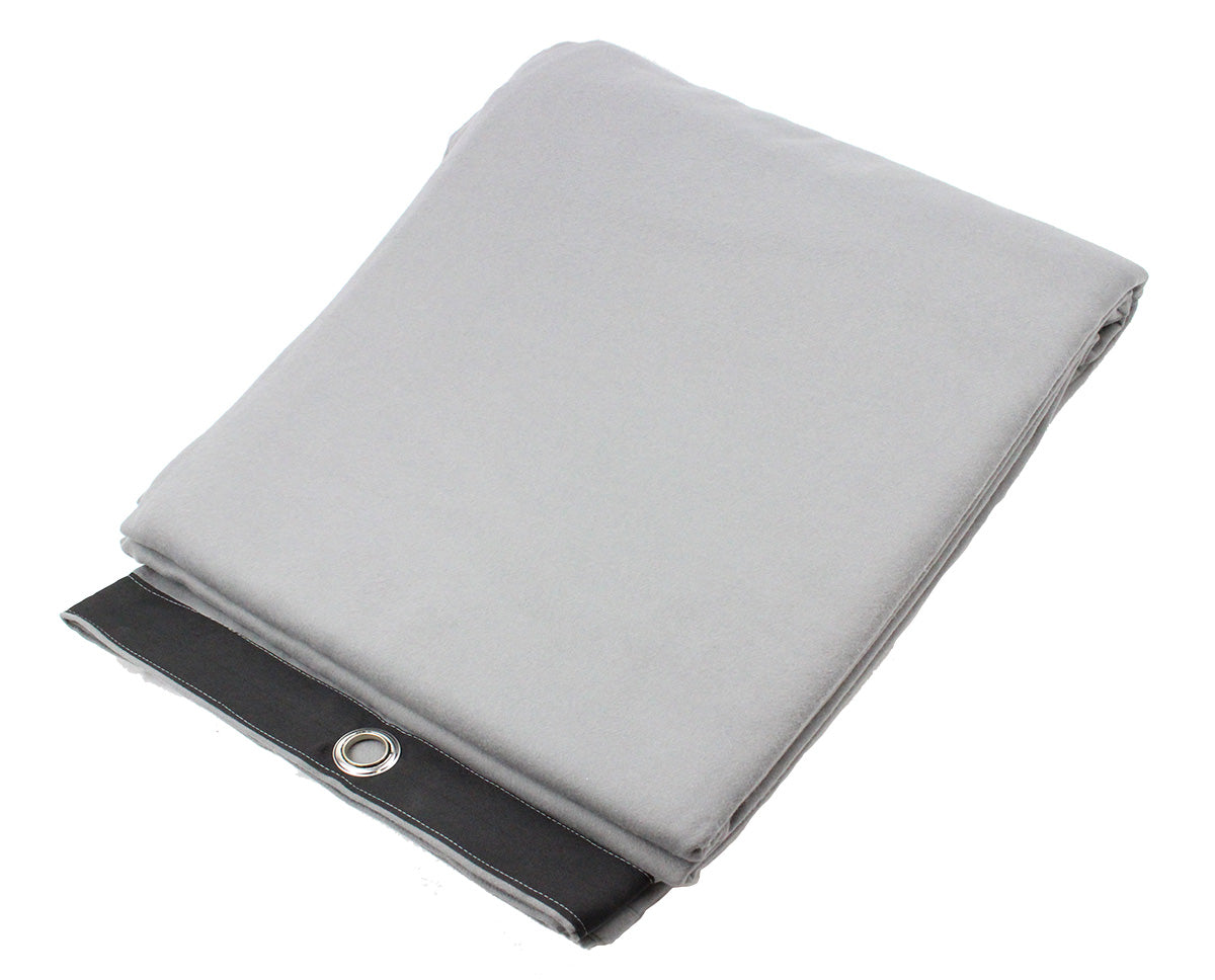 Molton backdrop with grommets - grey