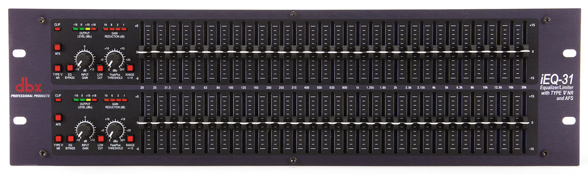 dbx iEQ31 2 x 31 Band grafischer Equalizer/Limiter/Feedback