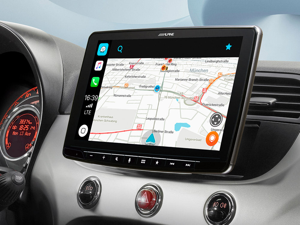 Apple Carplay, Android Auto in Fiat 500 Beige Interieur (2007-2015)
