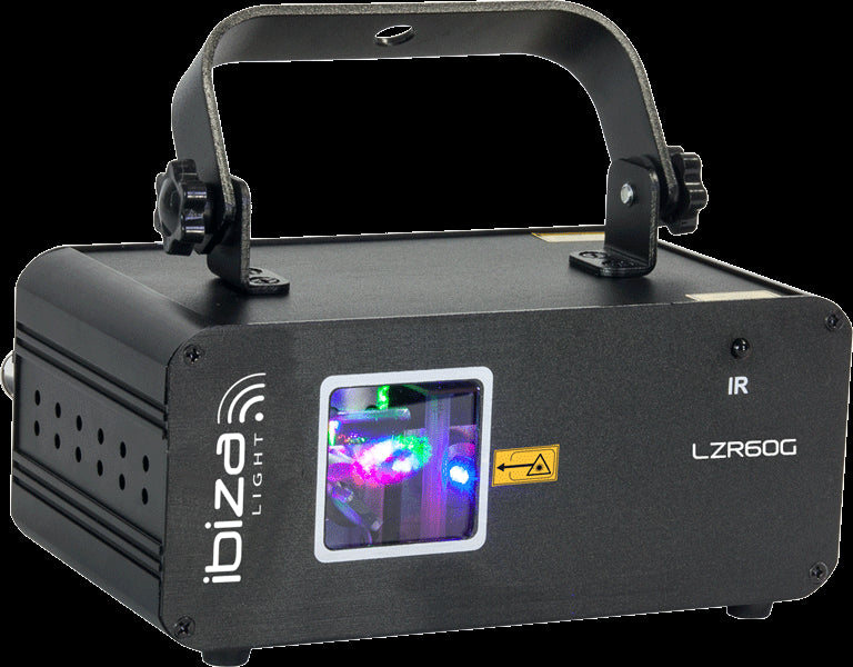 Ibiza Laserlicht mit DMX (Grün, 60MW)