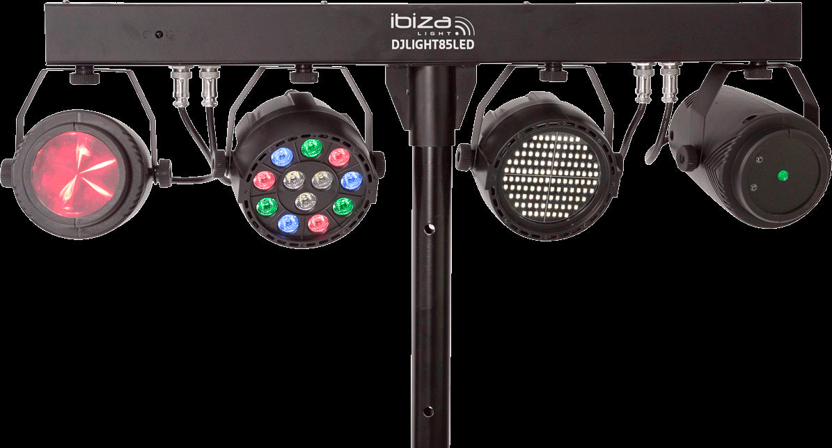 Ibiza LED Lichtleiste Mondblume, Laser und Strobe