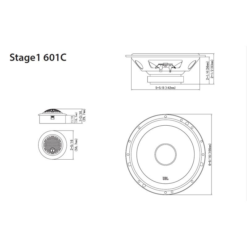 JBL Stage1 601C Autolautsprecherset (16cm)