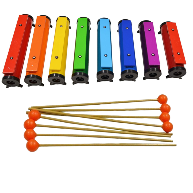 V-Tone TB8 Resonatorglocken – 8 diatonische farbige Töne