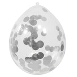 Ballons m. Konfetti (Silber, 30cm)
