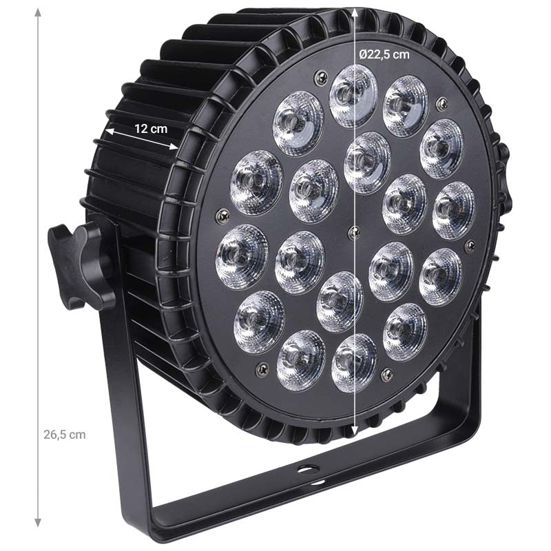 LIGHT4ME ALU HEXA PAR 18x10W RGBWA-UV LED PAR