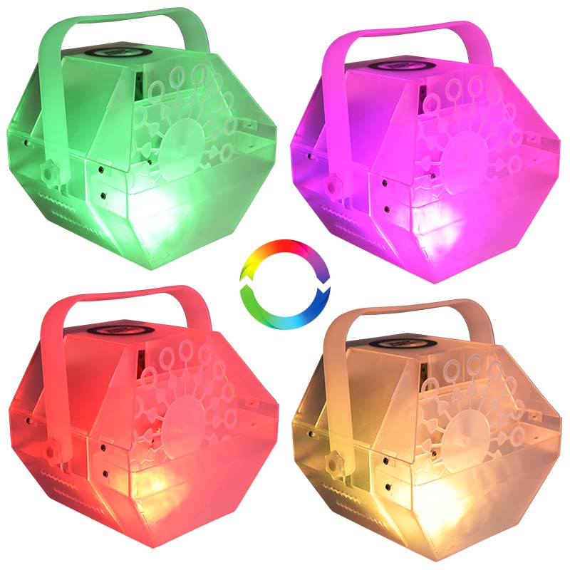 Light4Me Bubble LED Seifenblasenmaschine mit mehrfarbigem LED-Licht