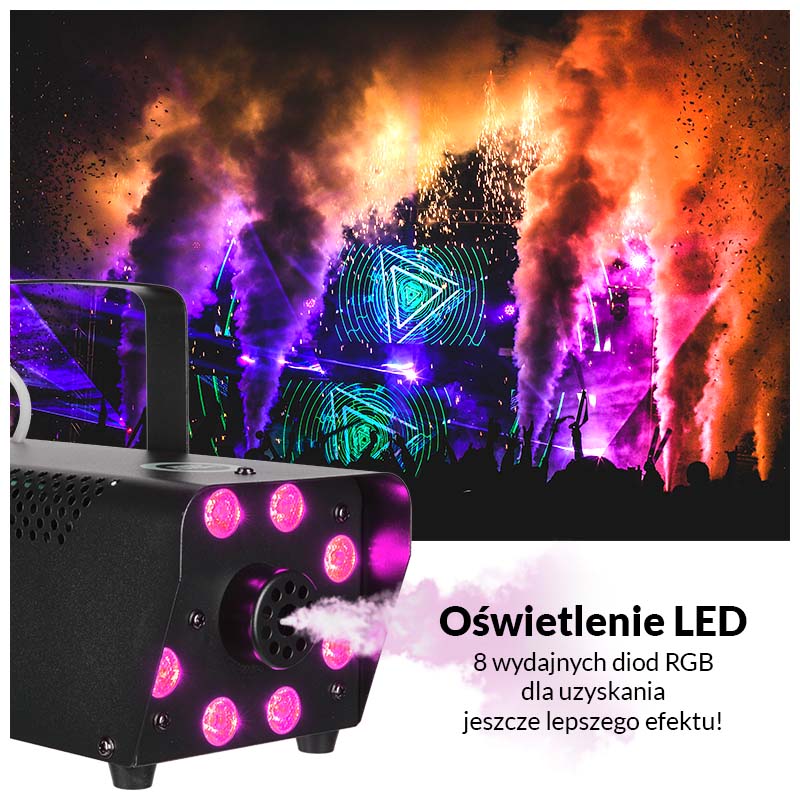 Light4Me Fog 500 LED Nebelmaschine 500W mit RGB LED-Licht