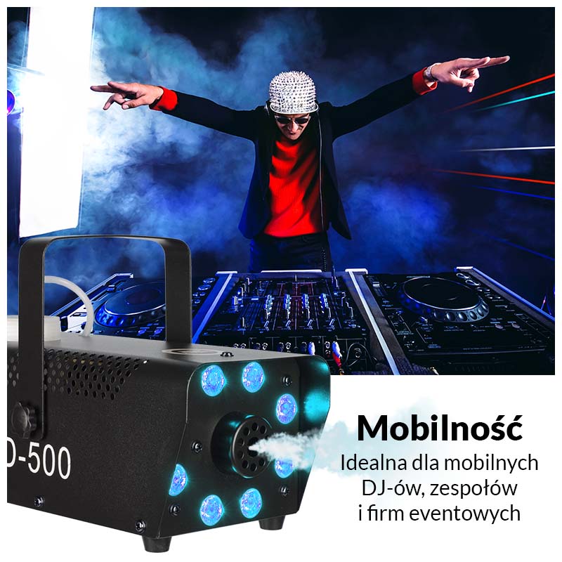 Light4Me Fog 500 LED Nebelmaschine 500W mit RGB LED-Licht