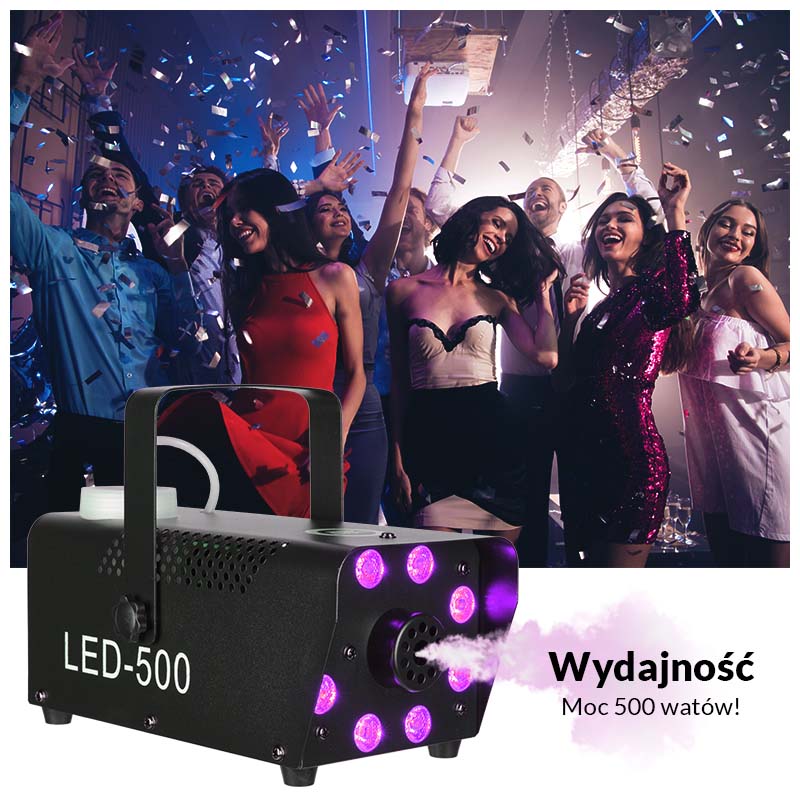 Light4Me Fog 500 LED Nebelmaschine 500W mit RGB LED-Licht