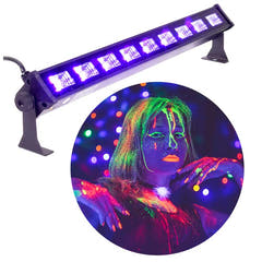 LIGHT4ME LED BAR UV 9 + WEISS professionelle Lichtdekoration 9x3W