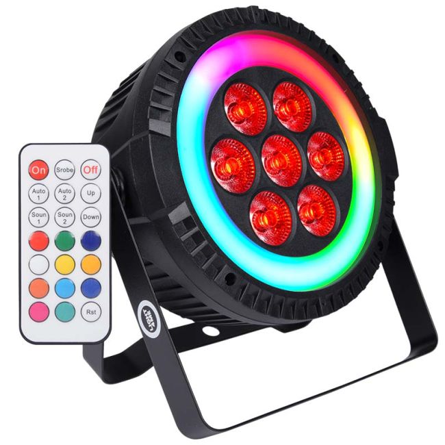 LIGHT4ME RINGO PAR scenespotlight med LED-ring