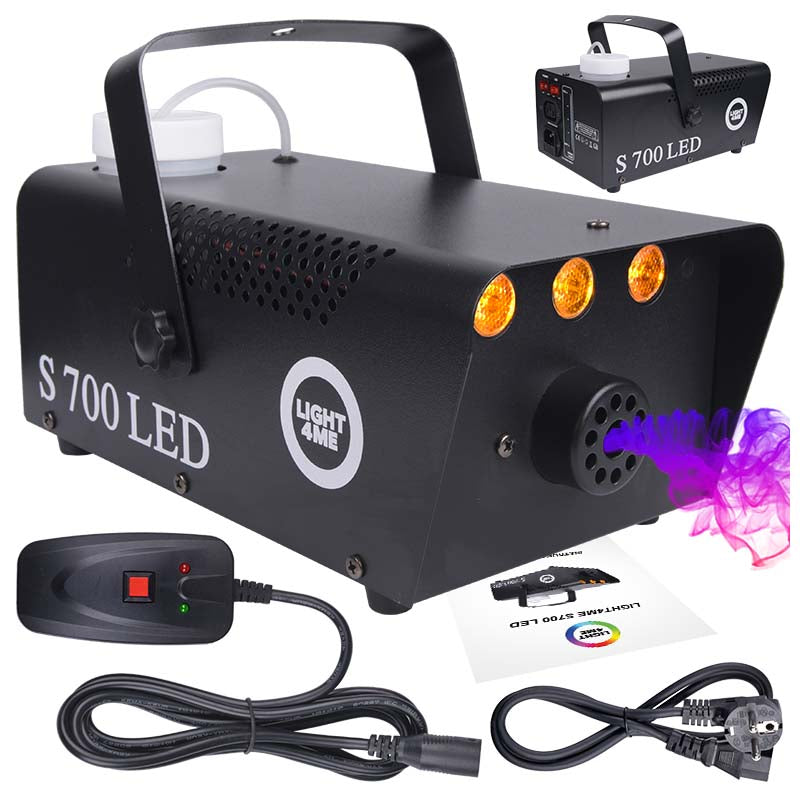 LIGHT4ME S 700W LED-Rauchnebelmaschinen-Effektgenerator mit Fernbedienung