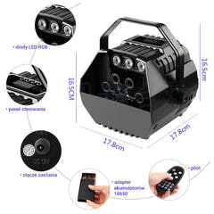 Light4Me Batteriebetriebene Seifenblasenmaschine mit Lichteffekt