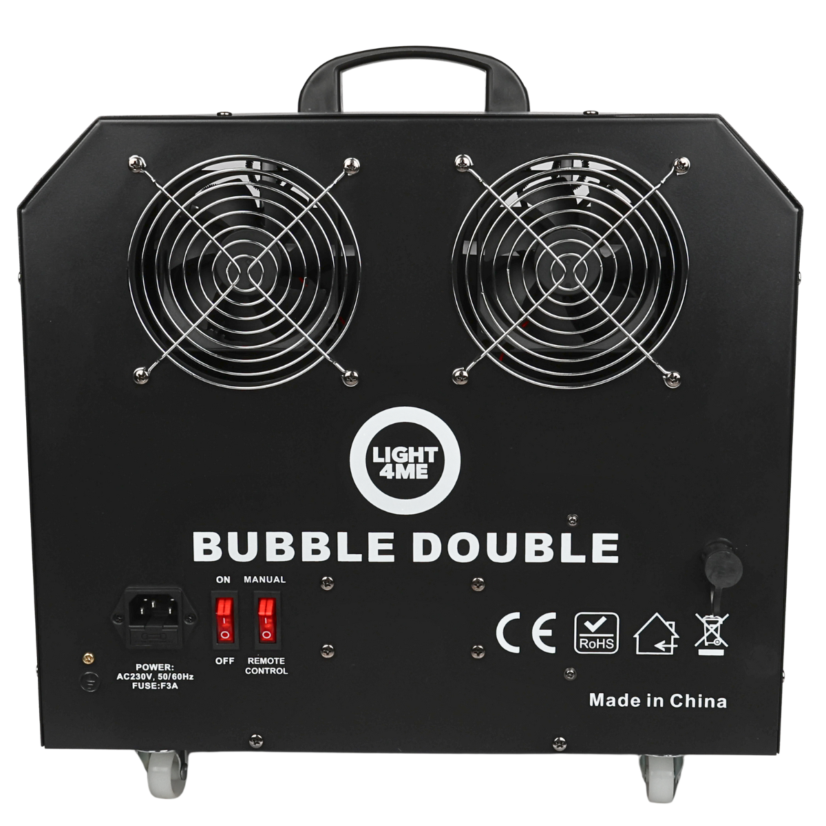 LIGHT4ME BUBBLE DOBBELT Seifenblasenmaschinen 300W schwarz
