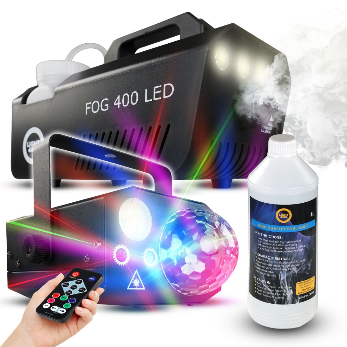 LIGHT4ME GIG SET 1 Nebelmaschine 400W LED Flüssigkeit