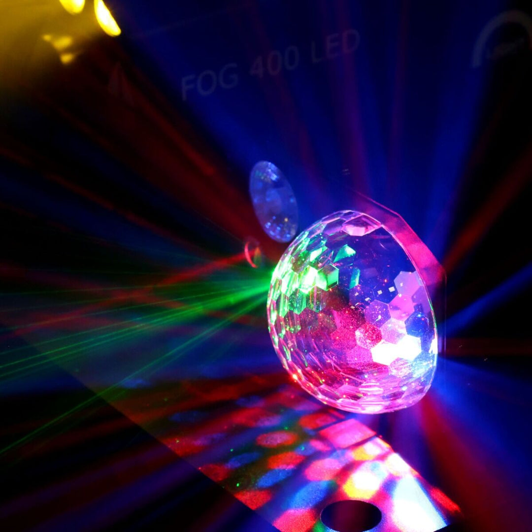 Light4Me GIG SET 2 Partyset – Nebelmaschine, Seifenblasenmaschine & 4-in-1-Lichteffekt