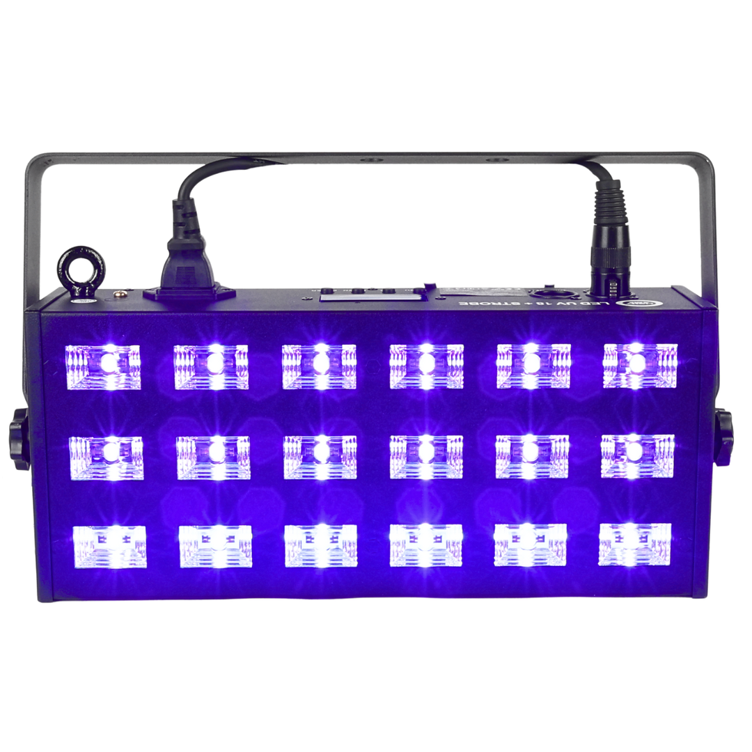 LIGHT4ME LED UV 18x3W Scheinwerfer + strobe DMX