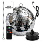 Light4Me Spiegelkugel 20 cm mit LED, Motor und Fernbedienung