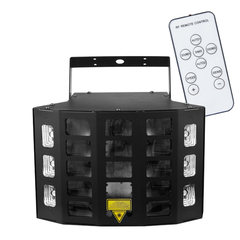 Light4Me Turbo Derby 4-in-1 – RGBW, UV, Strobe & laser