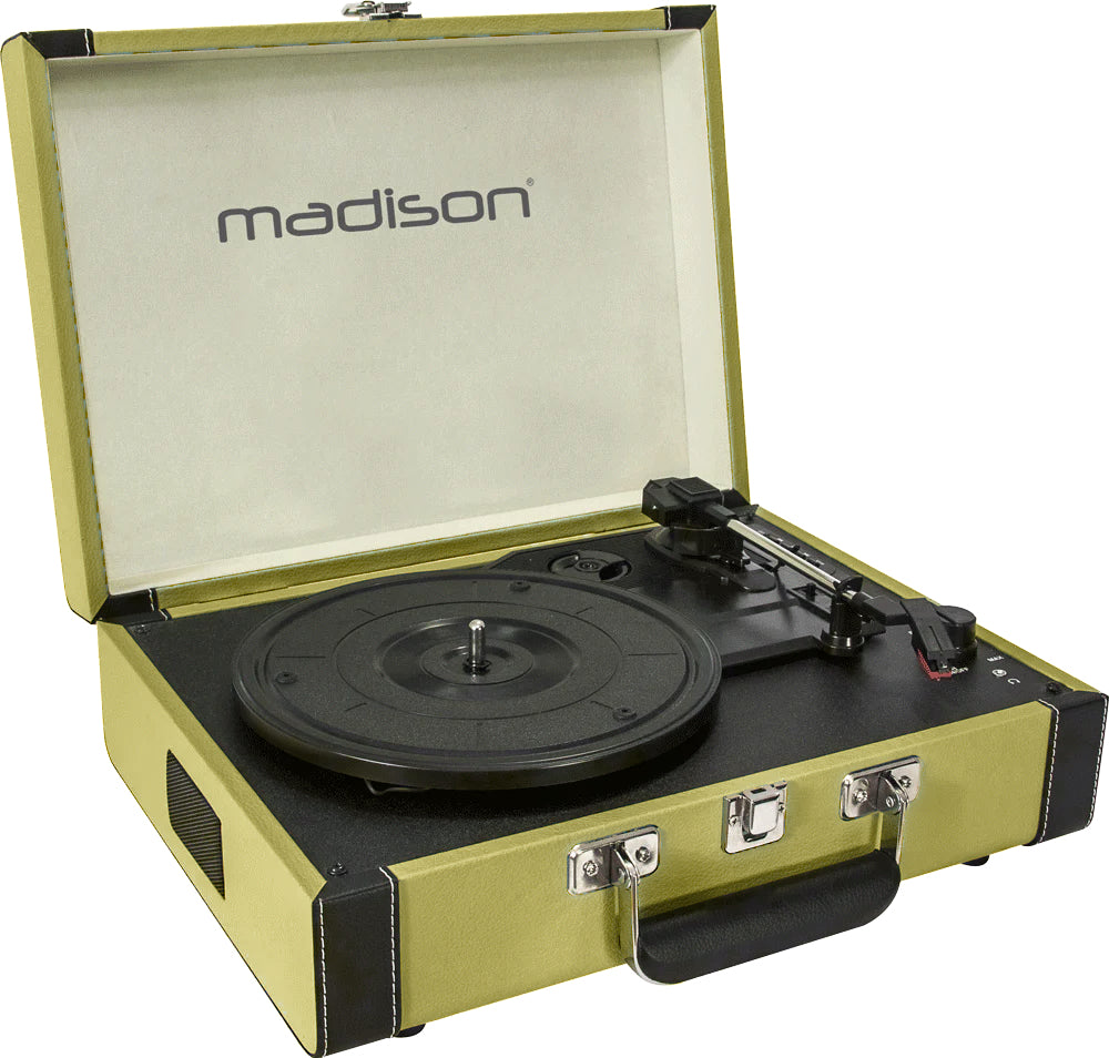 Madison Vintage Plattenspieler m. Bluetooth (Grün)