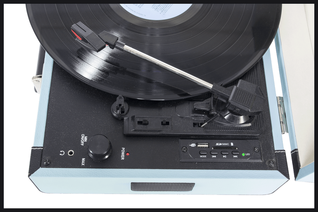 Madison Vintage Plattenspieler m. Bluetooth (Hellblau)