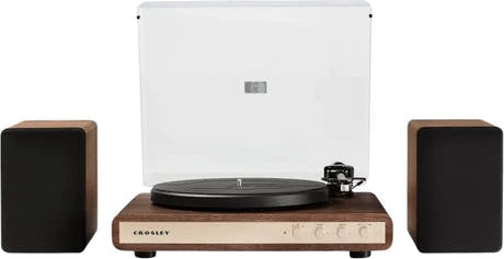 Crosley C65 Plattenspieler mit Lautsprechern, Walnuss