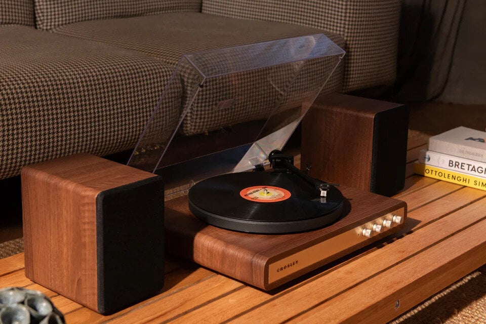 Crosley C65 Plattenspieler mit Lautsprechern, Walnuss