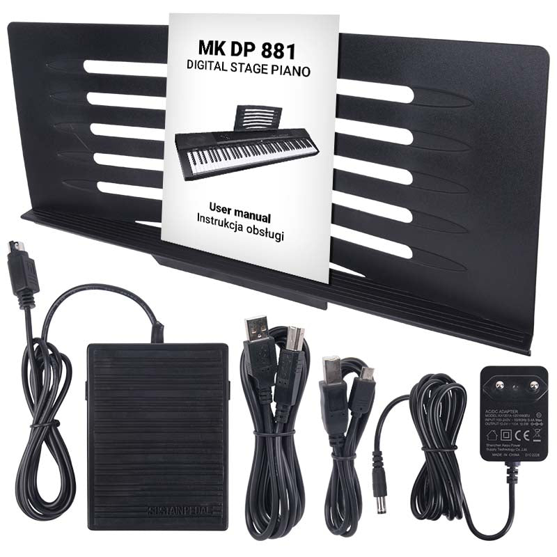 MK DP 881 Digitalpiano Lern-Tasten