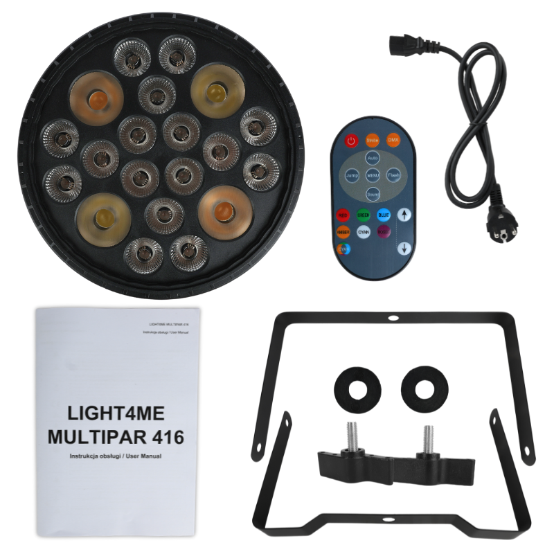 LIGHT4ME MULTIPAR 416 RGB-UV+WW/CW Reflektor Bühne