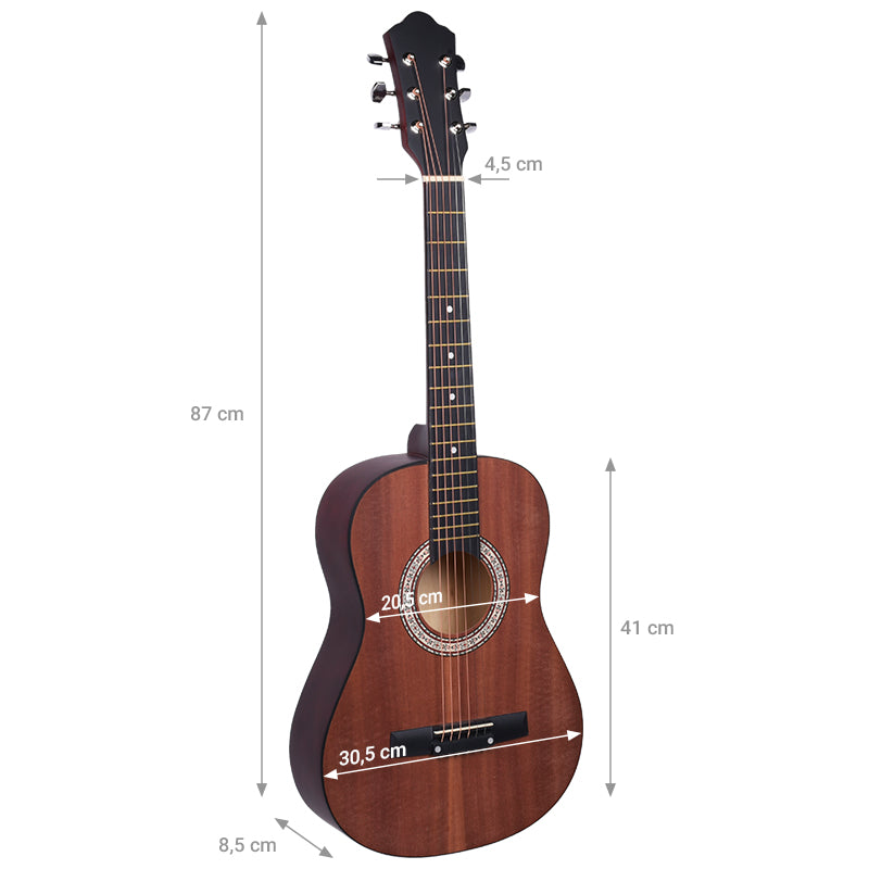 Akustische Kindergitarre 1/2 – Mattschwarz