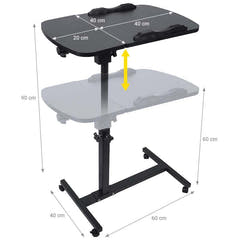 Verstellbarer Laptoptisch mit Rollen