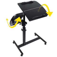 Verstellbarer Laptoptisch mit Rollen