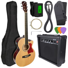 V-TONE EAG SET NT elektrische akustische Gitarren + Verstärker, Natur