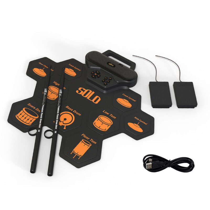 Roll-Up Elektronisches Schlagzeug USB-C MP3