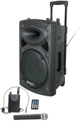 Ibiza Sound Portable 15" Speakersystem with UHF Microphones