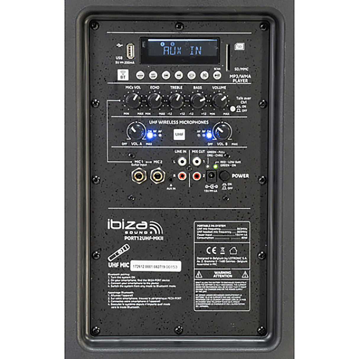 Ibiza PORT12UHF-MKII (Schwarz)