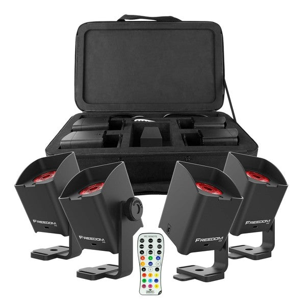 Chauvet FREEDOM H1 Batterielampe 4 Stk. m. Tasche (schwarz)