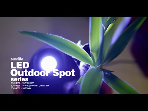 EUROLITE LED Outdoor-Spot 15W RGBW mit Erdspieß