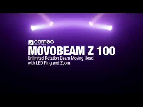 Cameo MOVO BEAM Z100 - Beam-moving head mit unbegrenzter Rotation, LED-Ring und Zoom