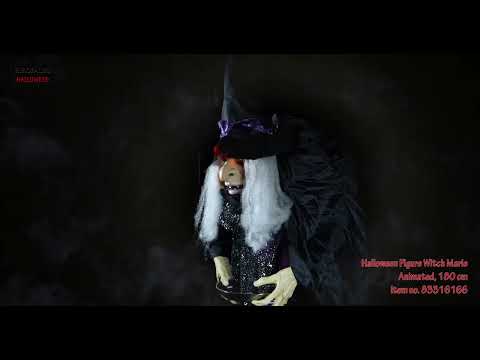 Halloween-Figur Hexe Marie, animiert, 180 cm