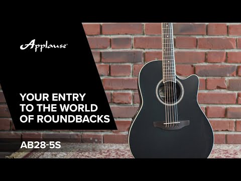 Applause E-Akustik Gitarren AB28 Super Shallow Bowl Cutaway - Black Satin (AB28-5S)
