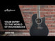 Applause E-Akustik Gitarren AB28 Super Shallow Bowl Cutaway - Black Satin (AB28-5S)
