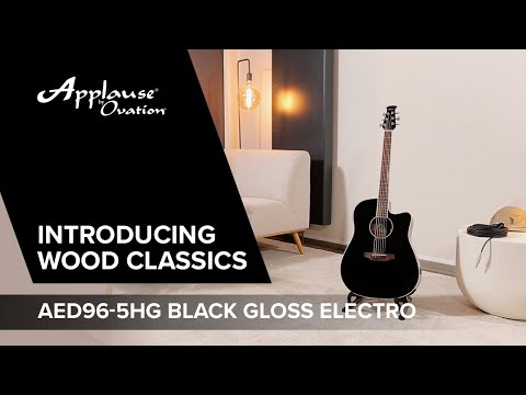 Applause E-Akustik Gitarren Wood Classics AED96-5HG Black Gloss Electro - Black hochglanz (AED96-5HG)